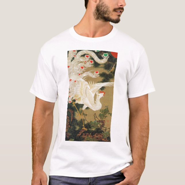 Pine Tree & Phoenix (Liebe Heart Phoenix), Jakuchu T-Shirt (Vorderseite)
