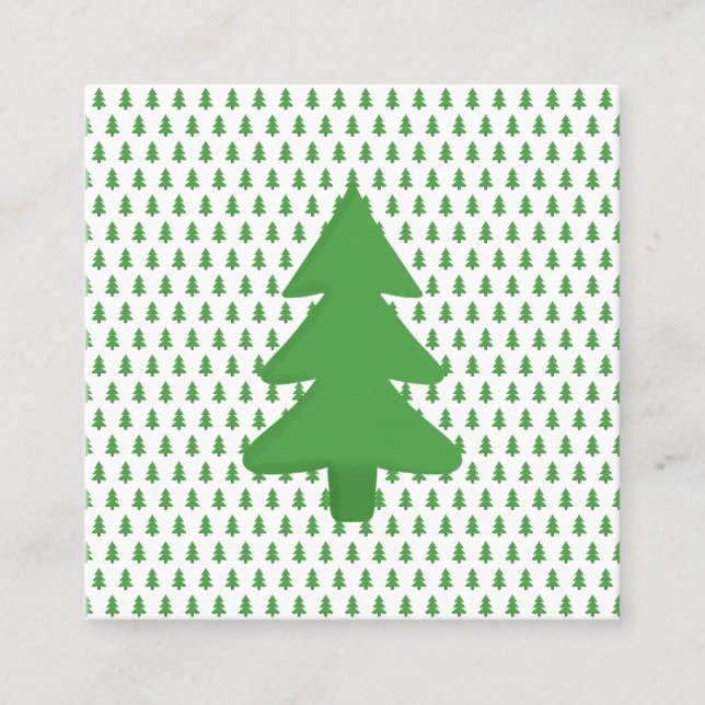 Pine Tree Quadratische Visitenkarte (Vorderseite)