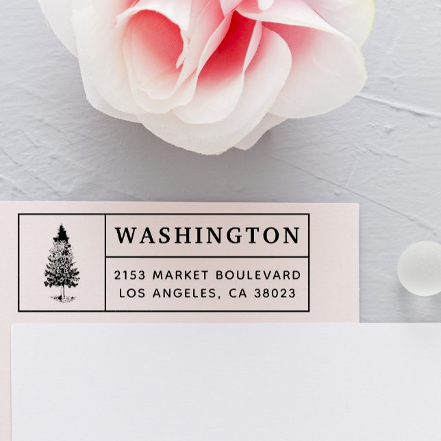 Pine Tree | Rücksendeadresse von benutzerdefiniert Gummistempel (Von Creator hochgeladen)