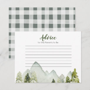 Pine Tree Rustic Adventure Baby Showcard Begleitkarte