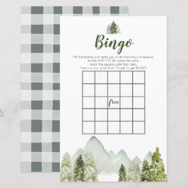 Pine Tree Rustic Adventure Bingo Games Baby Dusche
