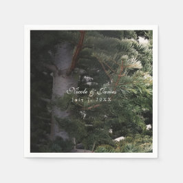 Pine Tree Rustic Forest Woods Hochzeitsempfang Serviette