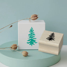 Pine Tree Rustic Wedding Stationery Gummistempel