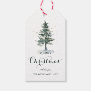 Pine Tree Script Frohe Weihnachtsgeschenke Tags Geschenkanhänger