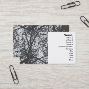 Pine Tree Silhouette Business Card Visitenkarte