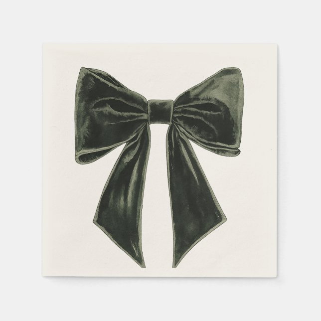 Pine Tree Silhouette Christmas Pattern Serviette (Vorderseite)