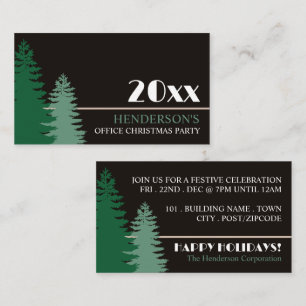 Pine Tree Silhouetten, Party Ticket Begleitkarte