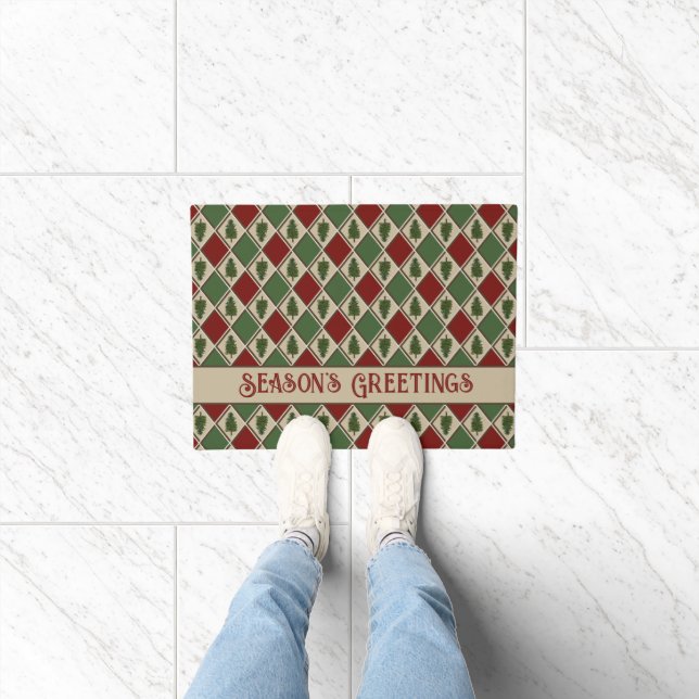 Pine Tree und Harlequin Doormat Fußmatte (Indoor)
