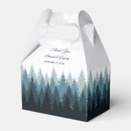 Pine Tree Watercolor Forest Rustikale Hochzeit Geschenkschachtel