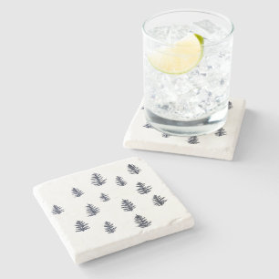 Pine Tree Watercolor Marble Stone Untersetzer