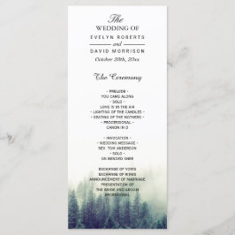Pine Tree Wedding Program | Thema Naturwald Programm