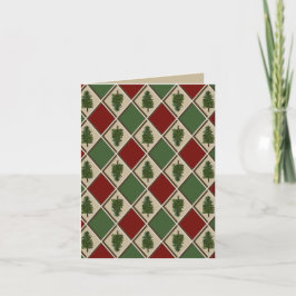 Pine Trees and Harlequin Greeting Card Karte