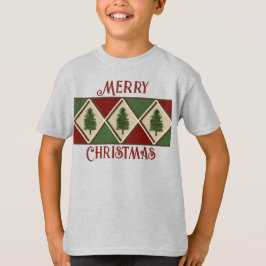 Pine Trees and Harlequin Kids Top