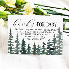 Pine Trees Book Request Baby Dusche Begleitkarte