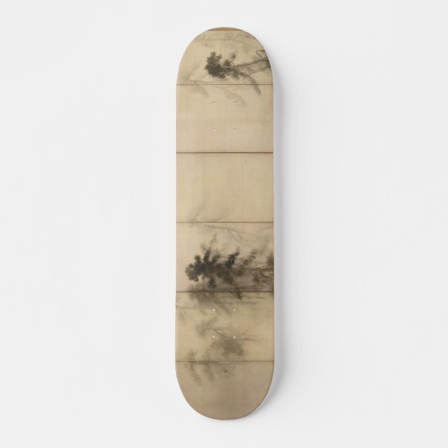 Pine Trees by Hasegawa Tohaku 16. Jahrhundert Skateboard (Vorne)