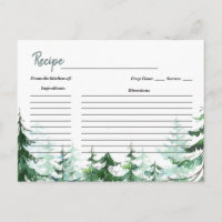  Pine Trees Christmas Brautparty Rezept Card
