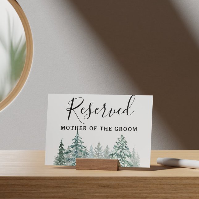 Pine Trees Lantern botanisches Zeichen Poster (Winter Rustic Pine Trees Lantern Botanical Wedding Party Supplies)