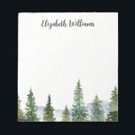 Pine Trees Personalisiert Notizblock<br><div class="desc">Kiefernbäume personalisiert Notizblock</div>