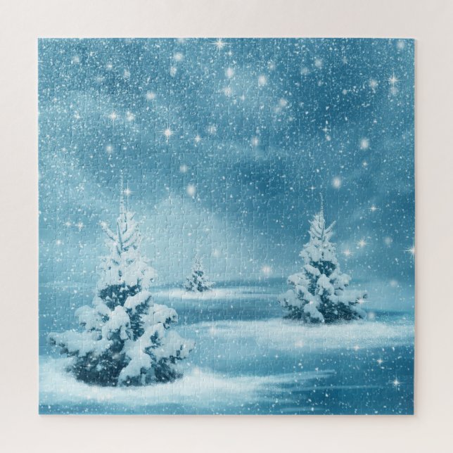 Pine Trees & Snow Jigsaw Puzzle (Vertikal)