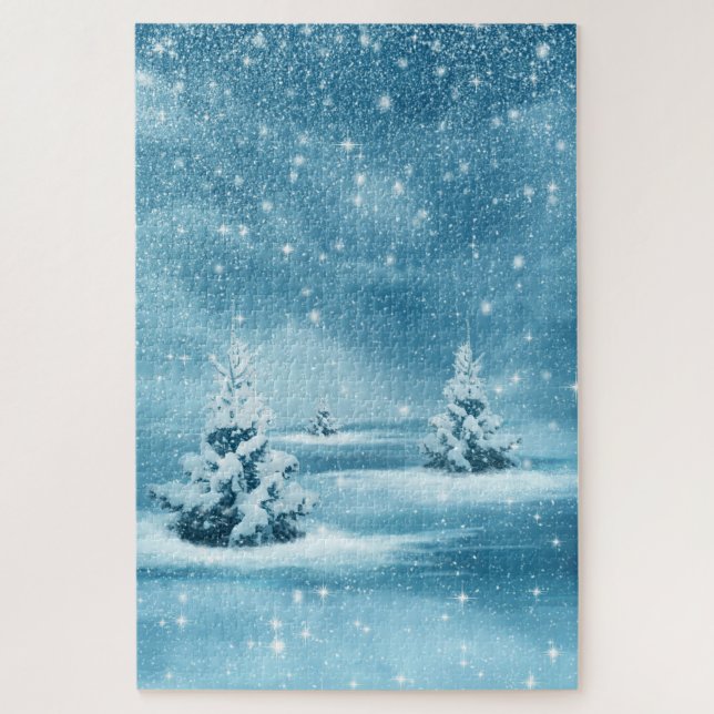 Pine Trees & Snow Jigsaw Puzzle (Vertikal)