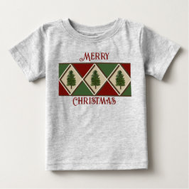 Pine Trees und Harlequin Baby T - Shirt