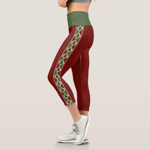 Pine Trees und Harlequin Capri Leggings