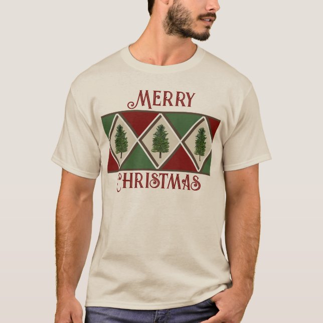 Pine Trees und Harlequin Men's Top (Vorderseite)