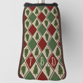 Pine Trees und Harlequin Putter Golf Head Cover Headcover