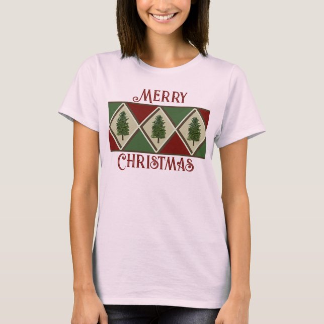 Pine Trees und Harlequin Women's Top (Vorderseite)