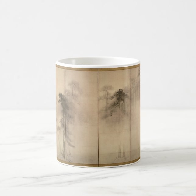 Pine Trees Verlassen Handbildschirm von Hasegawa T Kaffeetasse (Mittel)