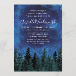 Pine Trees Watercolor Bridal Dusche Einladungen