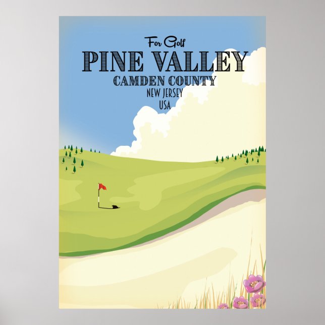 Pine Valley Camden Landkreis New Jersey USA Golf Poster (Vorne)
