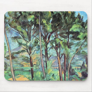 Pine with Viaduct by Paul Cezanne, Vintag Art Mousepad