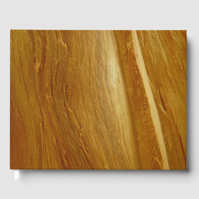 Pine Wood II Imitate Holzgewebe Gästebuch (Vorderseite)