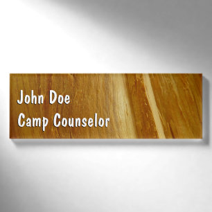 Pine Wood II Imitate Holzgewebe Namenschild