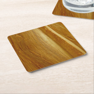 Pine Wood II Imitate Holzgewebe Rechteckiger Pappuntersetzer