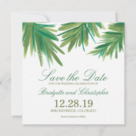 Pine Woods Watercolor | SAVE THE DATE