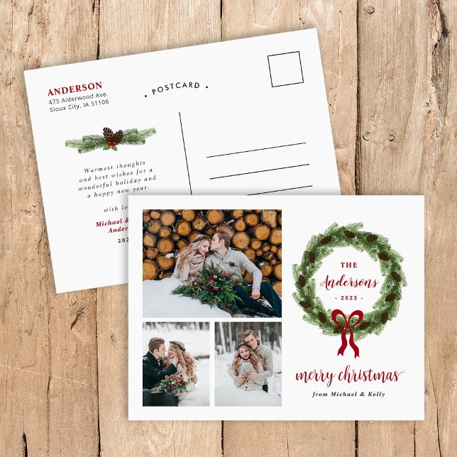 Pine Wreath Frohe Weihnachten 3 Foto (Von Creator hochgeladen)