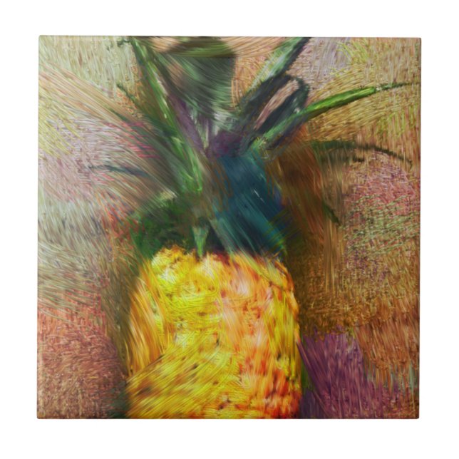 PIneaple Art Keramik Tile Fliese (Vorderseite)