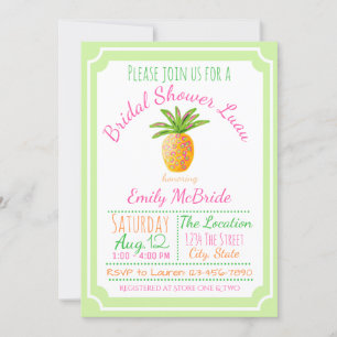 Pineaple Luau Bridal Dusche Einladung
