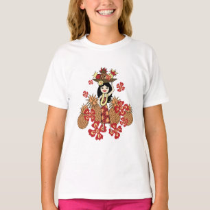 Pineaple Luau Girl's T - Shirt