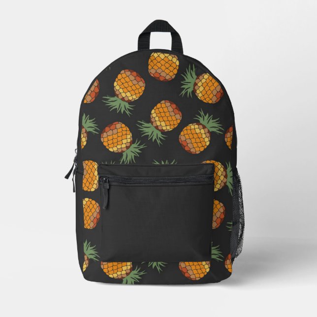 Pineapple Backpack Bedruckter Rucksack (Vorderseite)