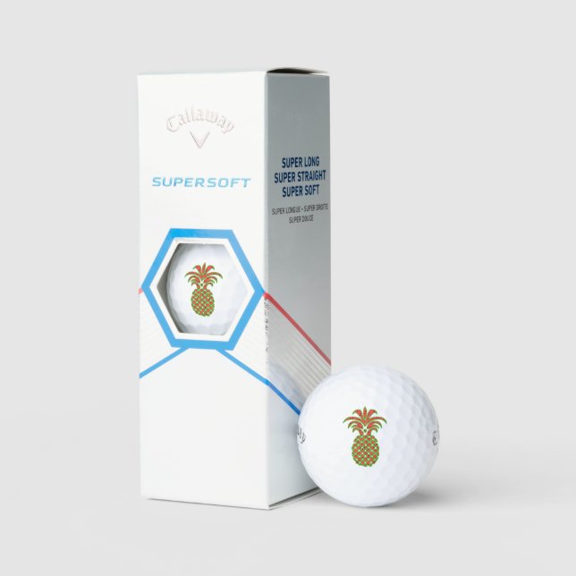 Pineapple Callaway Golf Balls - Custom Design Gift Golfball (Verpackung)