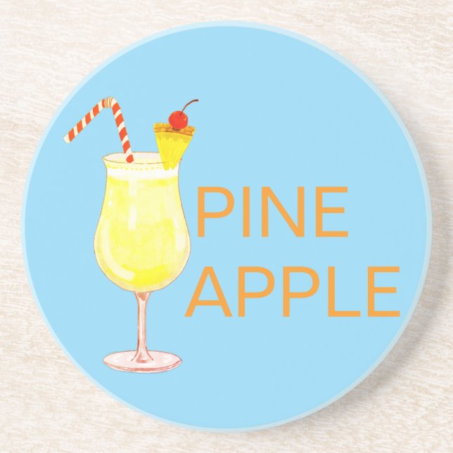 Pineapple cocktail getränkeuntersetzer (Vorne)
