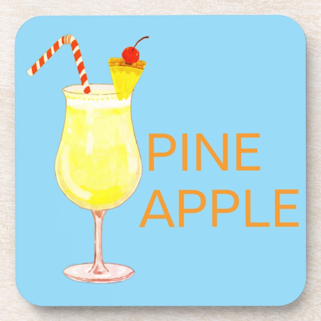Pineapple cocktail getränkeuntersetzer (Vorderseite)