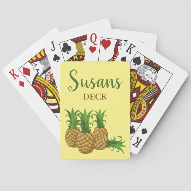 Pineapple Design Klassische Spielkarten  (Rückseite)