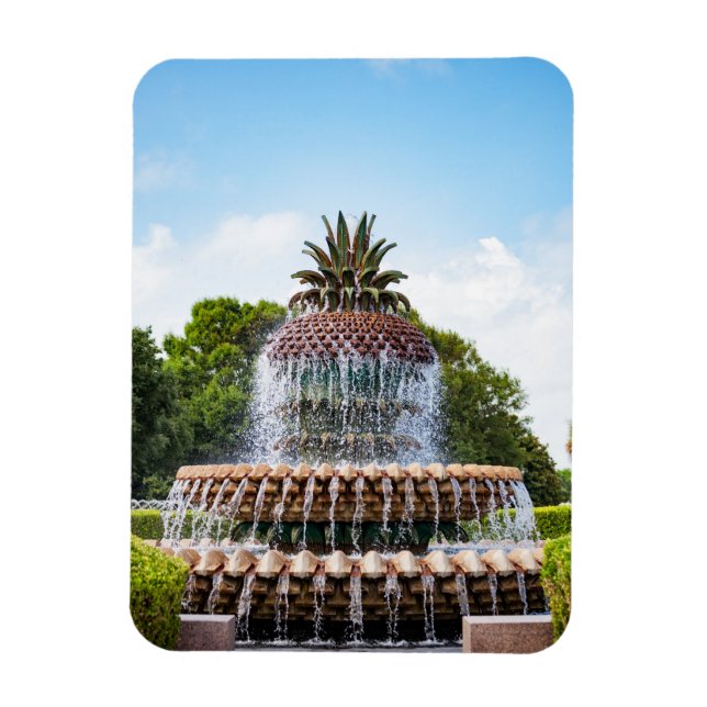 Pineapple Fountain in Charleston, Magnet (Vertikal)