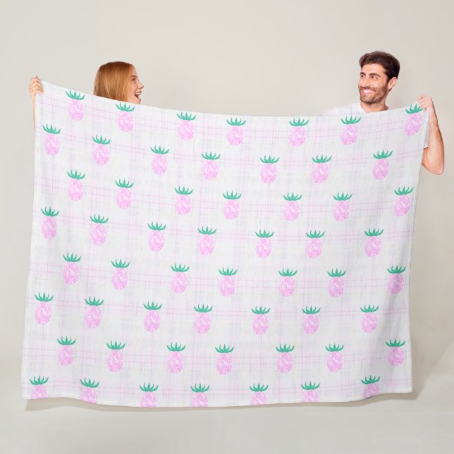 Pineapple im Landhausstil Fleecedecke (Beispiel)