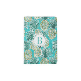PINEAPPLE O'CLOCK Tropenfarben-Monogramm Passhülle