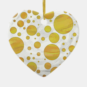 Pineapple Polka Dot Pattern Keramik Ornament